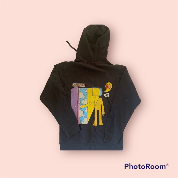 The Internet Tv boy answers black pullover hoodie - Picture 3 of 3